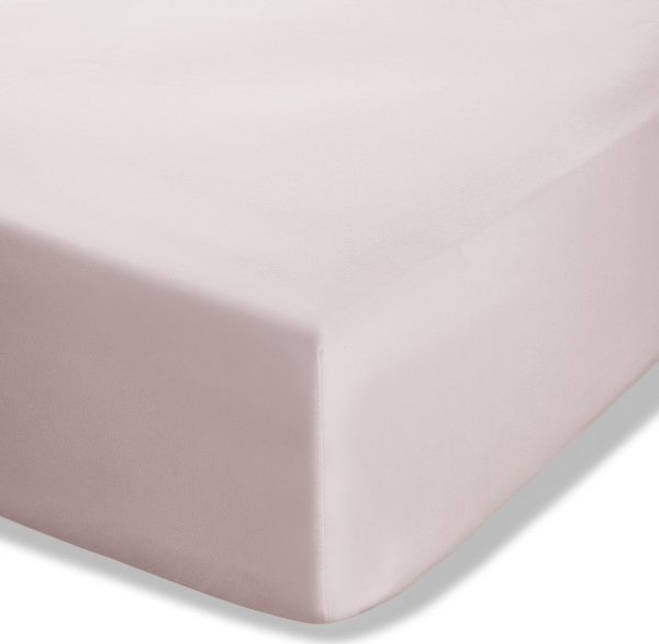 Světle růžové napínací perkálové prostěradlo 135x190 cm Easy Iron Percale – Catherine Lansfield