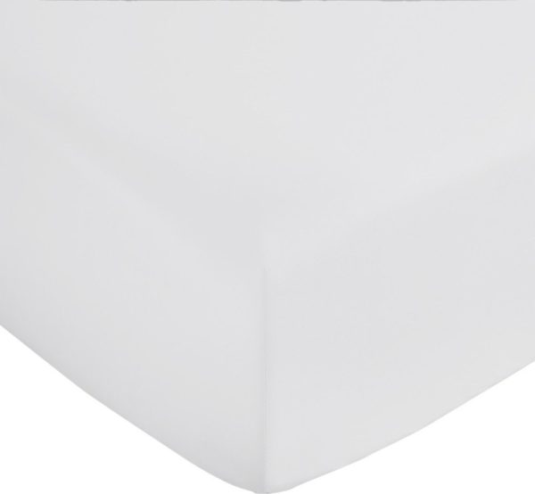 Světle šedé napínací prostěradlo z bavlněného saténu 150x200 cm Cotton Sateen – Bianca