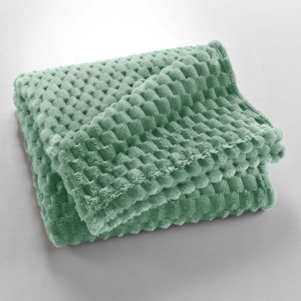 Světle zelená deka z mikroflanelu 125x150 cm Mini Frosty – douceur d'intérieur