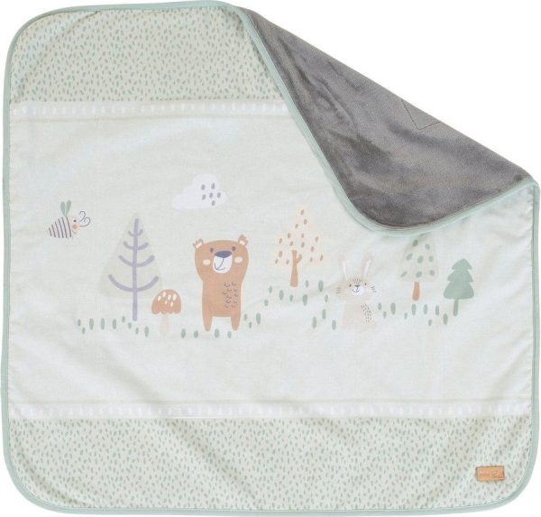 Světle zelená dětská deka z mikroplyše 80x80 cm Woodland Buddies – Roba