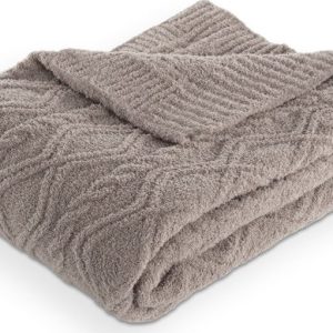 Taupe deka z mikroplyše 130x170 cm Aspen – Tiseco Home Studio