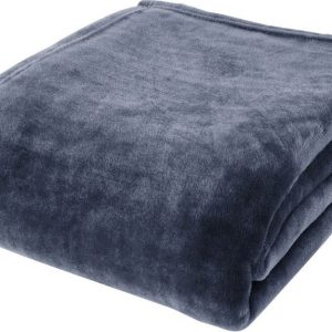 Tmavě modrá deka z mikroplyše 130x170 cm Raschel Velvet – Catherine Lansfield