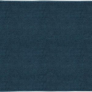 Tmavě modrá/šedá koupelnová předložka z bio bavlny 50x80 cm Soft – Mette Ditmer Denmark