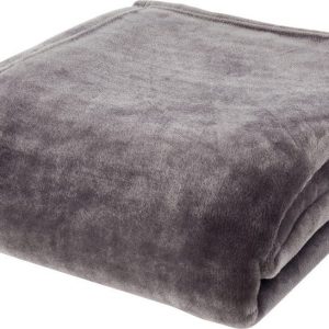Tmavě šedá deka z mikroplyše 130x170 cm Raschel Velvet – Catherine Lansfield