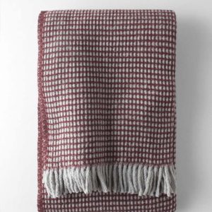 Vínová deka s příměsí bavlny 140x180 cm Uniwaffle – Euromant