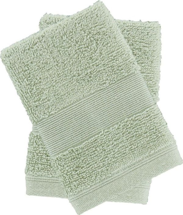 Zelené froté bavlněné ručníky v sadě 2 ks 30x30 cm Anti-Bacterial – Catherine Lansfield