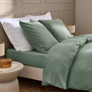 Zelené prostěradlo 140x190 cm Linella – douceur d'intérieur