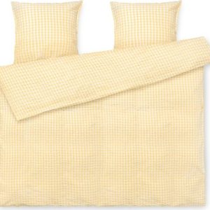 Žluté krepové povlečení na dvoulůžko/prodloužené 200x220 cm Bæk&Bølge – JUNA