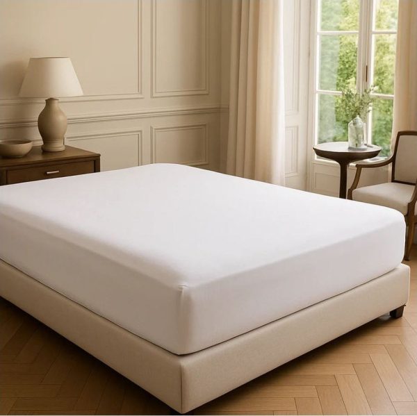 Bílé napínací prostěradlo z bavlny Renforcé 200x200 cm Ranforce – Mila Home Luxury