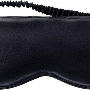 Černá hedvábná maska na spaní Black – slip