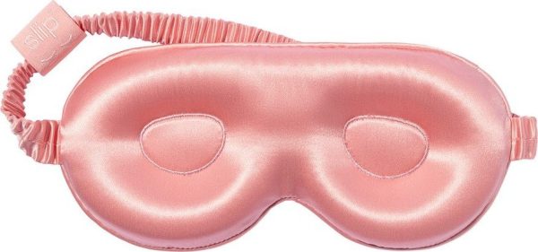 Růžová hedvábná maska na spaní Contour Rose – slip
