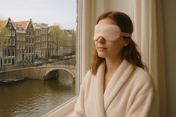 Růžová hedvábná maska na spaní Mulberry Silk – Mila Home Luxury