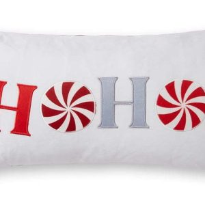 Sametový dekorační polštář s vánočním motivem 60x30 cm Ho Ho Ho – Catherine Lansfield