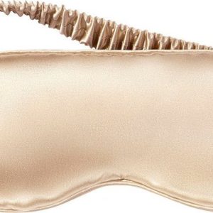 Světle hnědá hedvábná maska na spaní Caramel – slip