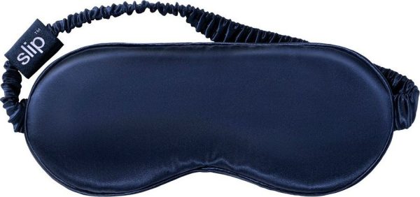 Tmavě modrá hedvábná maska na spaní Navy – slip