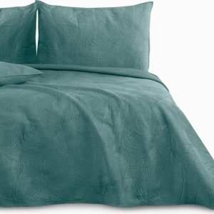Tyrkysový přehoz na dvoulůžko 200x220 cm Palsha – AmeliaHome