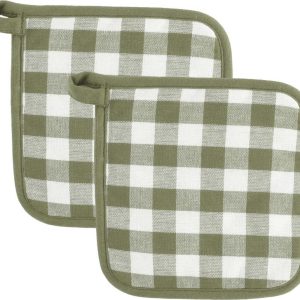 Bavlněné chňapky v sadě 2 ks Gingham – Tiseco Home Studio