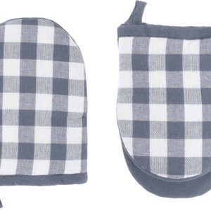 Bavlněné kuchyňské rukavice v sadě 2 ks Gingham – Tiseco Home Studio
