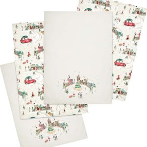 Bavlněné utěrky v sadě 4 ks 50x70 cm Christmas Town – Catherine Lansfield