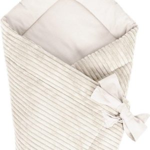 Béžová manšestrová dětská zavinovačka 35x65 cm – Meowbaby