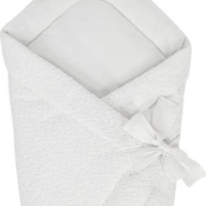 Bílá dětská zavinovačka z materiálu bouclé 35x65 cm – Meowbaby