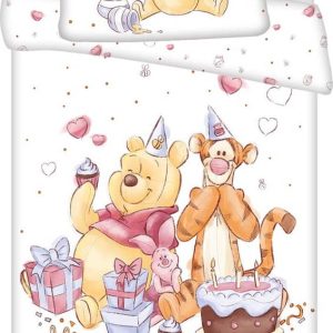 Bílé bavlněné dětské povlečení do postýlky 100x135 cm WTP "Birthday party" – Jerry Fabrics