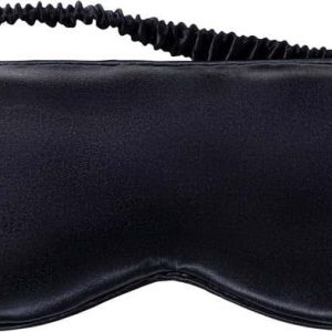 Černá hedvábná maska na spaní Black – slip