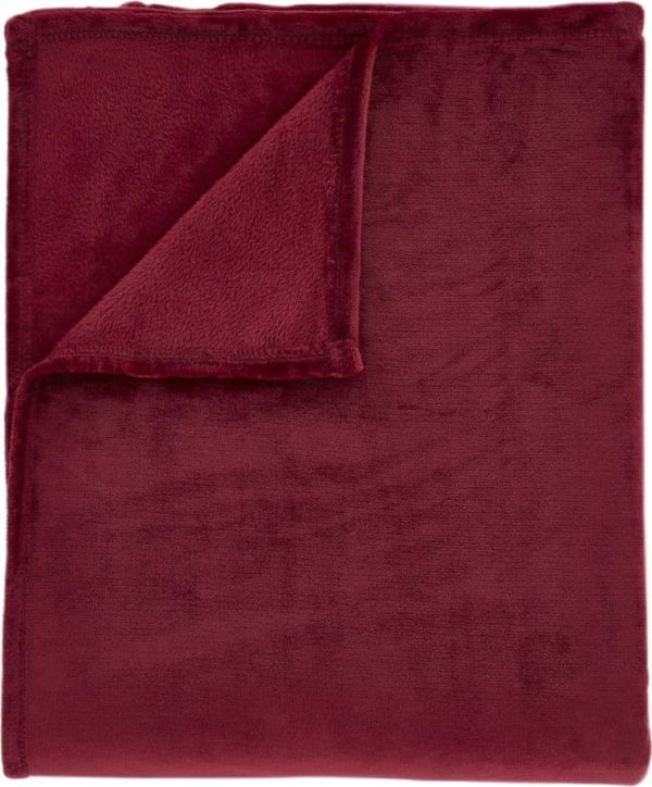 Červená deka z mikroplyše 130x170 cm Raschel Velvet – Catherine Lansfield