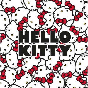 Červená/bílá bavlněná dětská osuška 70x140 cm Hello Kitty – Jerry Fabrics