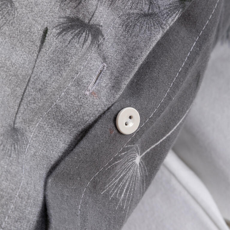 Flanelové ložní povlečení PAMPELIŠKA šedá - Obrázek 4