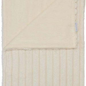Krémová deka z mikroplyše 130x170 cm Cosy Ribbed – Catherine Lansfield