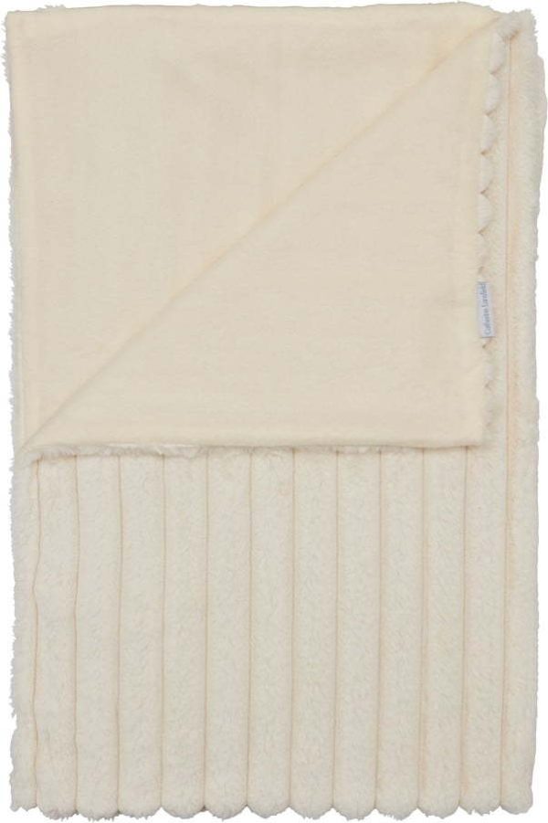 Krémová deka z mikroplyše 130x170 cm Cosy Ribbed – Catherine Lansfield