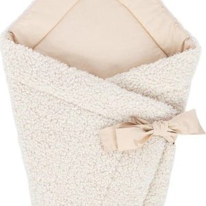 Krémová dětská zavinovačka s beránkem 35x65 cm – Meowbaby