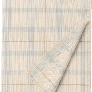Krémový/šalvějově zelený bavlněný dětský přehoz 140x200 cm Tartan Blue Sage – Lorena Canals