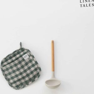 Lněná chňapka Forest Green Gingham – Linen Tales