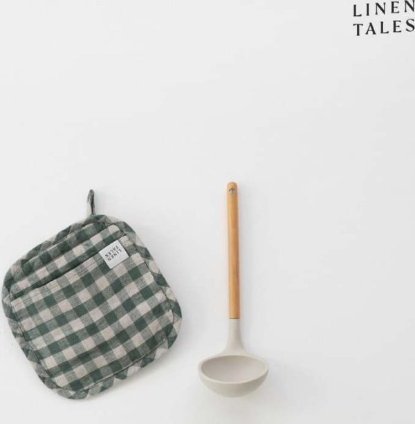 Lněná chňapka Forest Green Gingham – Linen Tales