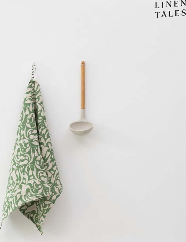 Lněná utěrka 45x65 cm Evergreen Damask – Linen Tales