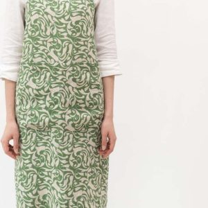 Lněná zástěra Evergreen Damask – Linen Tales