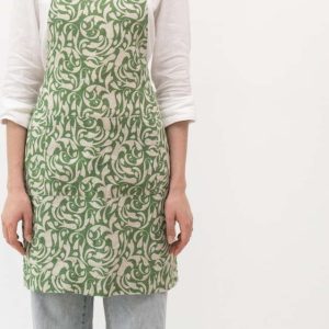 Lněná zástěra Evergreen Damask – Linen Tales