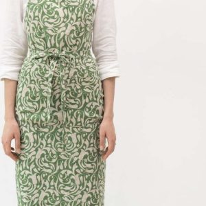 Lněná zástěra Evergreen Damask – Linen Tales