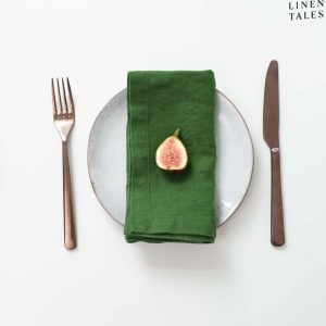 Lněné ubrousky v sadě 2 ks 40x40 cm True Green – Linen Tales