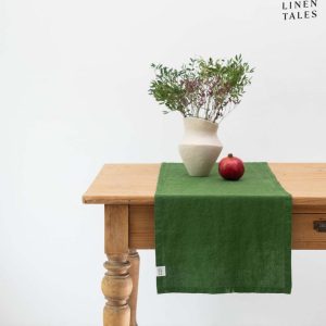 Lněný běhoun na stůl 40x200 cm True Green – Linen Tales