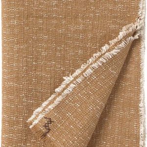 Okrově žlutá bavlněná deka 130x180 cm Handloom – Lorena Canals