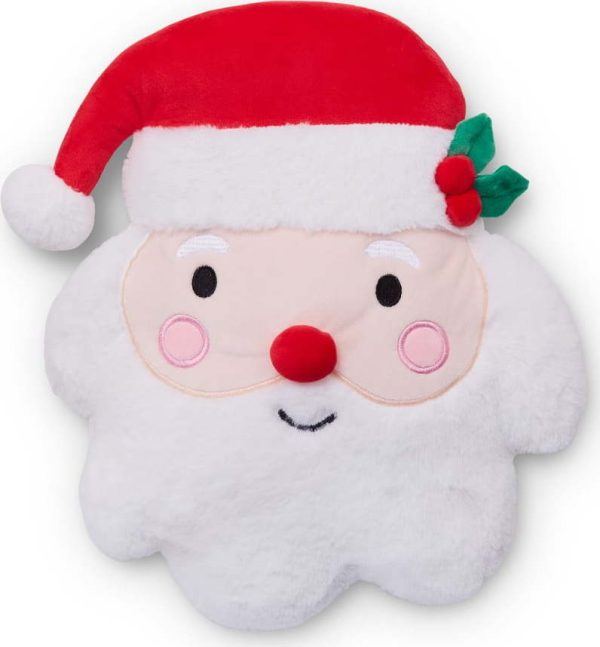 Plyšový dekorační polštář s vánočním motivem 38x32 cm Christmas Santa – Catherine Lansfield