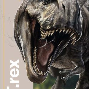 Šedá bavlněná dětská osuška 70x140 cm Jurassic World "Rebirth" – Jerry Fabrics