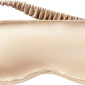 Světle hnědá hedvábná maska na spaní Caramel – slip