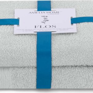 Světle šedé froté bavlněné ručníky a osušky v sadě 2 ks Flos – Restilo