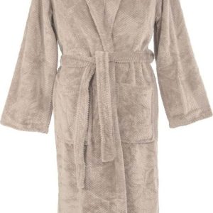 Taupe župan z mikroplyše velikost S/M Pippa – Tiseco Home Studio