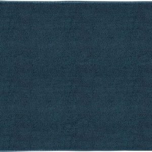 Tmavě modrá/šedá koupelnová předložka z bio bavlny 50x80 cm Soft – Mette Ditmer Denmark