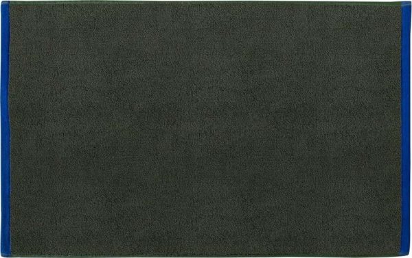 Tmavě zelená/modrá koupelnová předložka z bio bavlny 50x80 cm Soft – Mette Ditmer Denmark